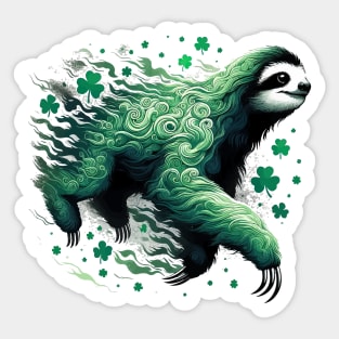 Happy st patricks day funny irish sloth Sticker